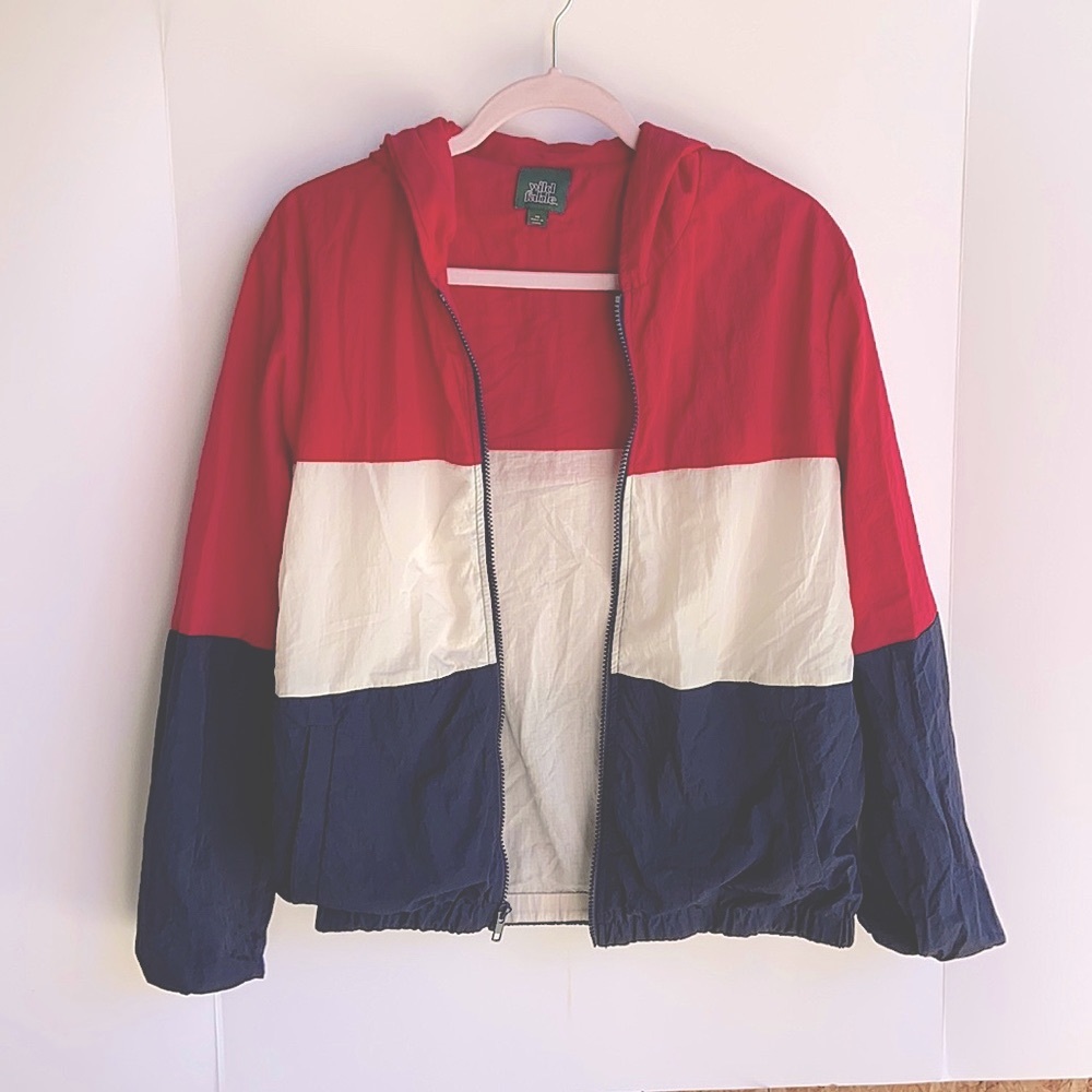 Red white and blue jacket♥️🤍💙